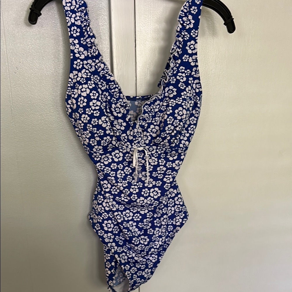 Gabor Blue and White Floral One Piece Swimsuit